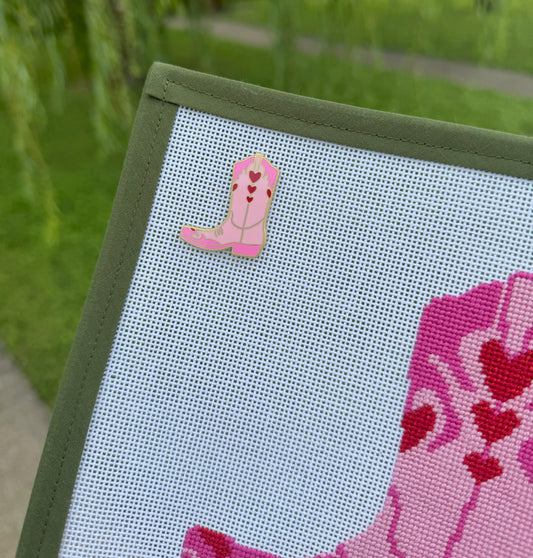 Heart Cowboy Boot Needle Minder